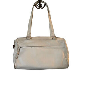 Albi vintage white leather satchel bag